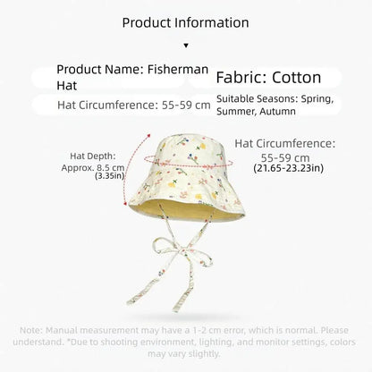 Floral Print Reversible Summer Bucket Hat