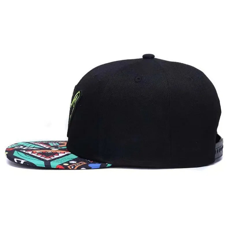 Unisex Green Fingers 6 Embroidery Hip-hop Hats