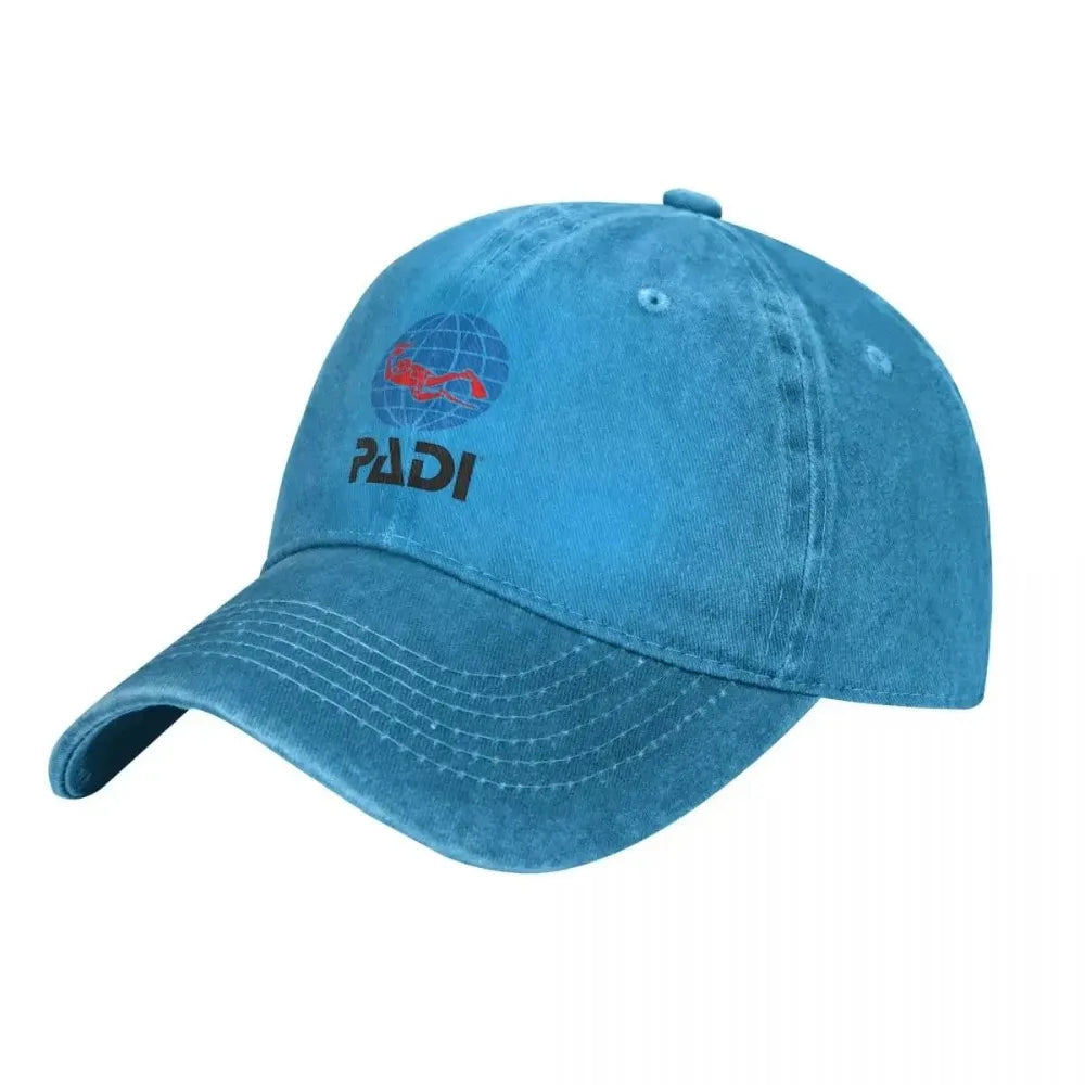 Scuba Diver PADI Washed Vintage Baseball Cap