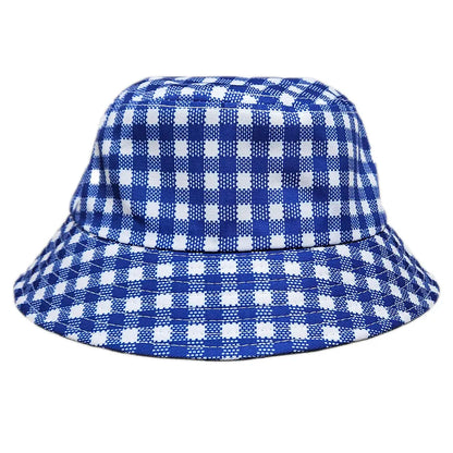 Unisex Custom Logo Red Plaid Bucket Hat