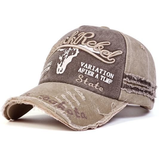 Unisex Vintage Embroidered Letter Baseball Cap
