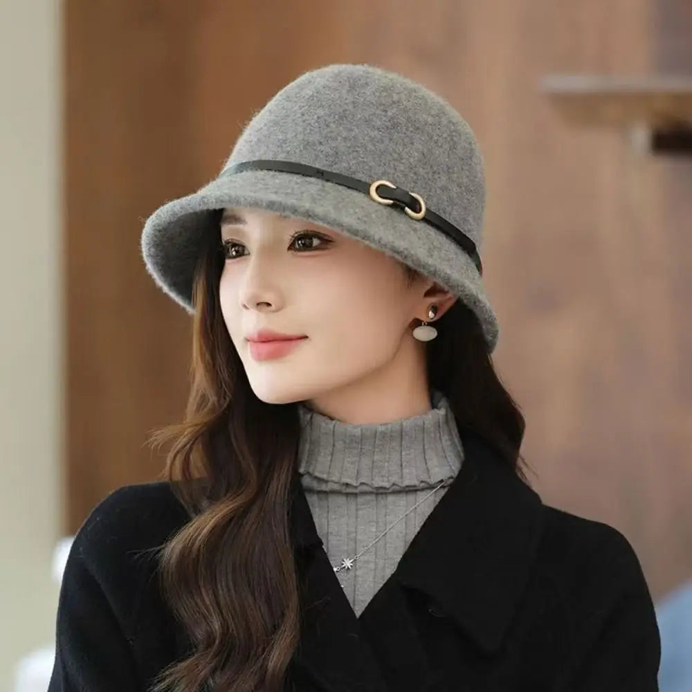 British Retro Elegant Wool Fisherman Bucket Hat