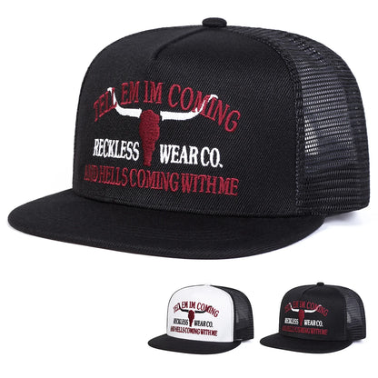 Reckless Wearco Letter Embroidery Snapback Hat Unisex