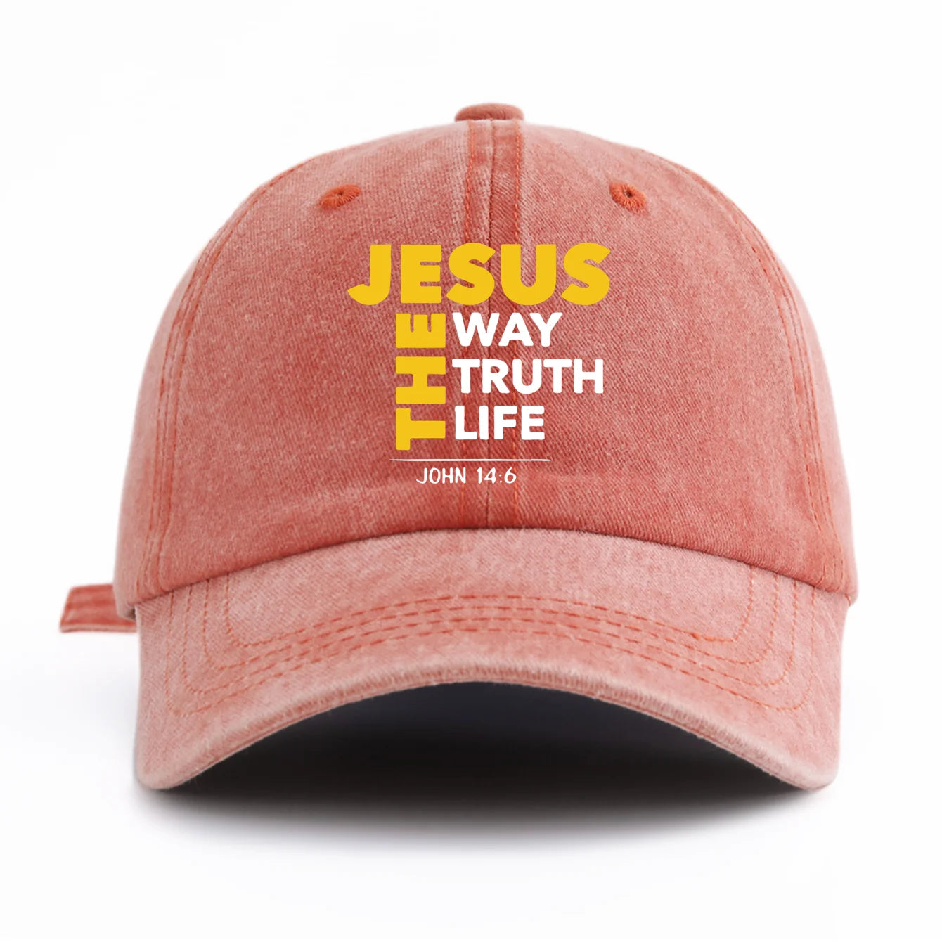 Jesus Cross Print Washed Classic Baseball Cap
