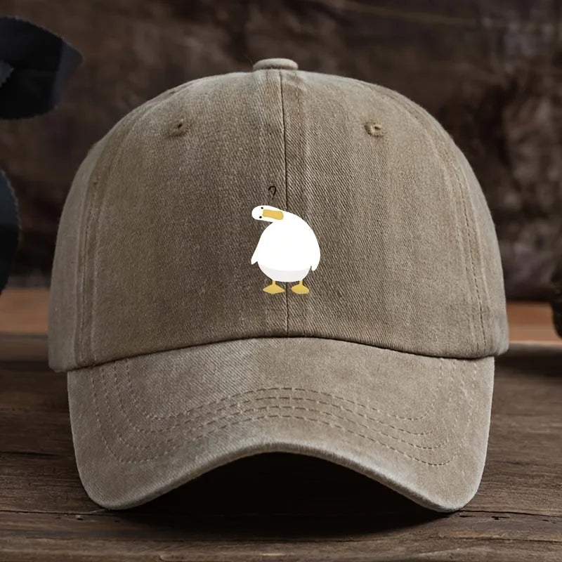 Cute Duck Print Adjustable Breathable Baseball Cap