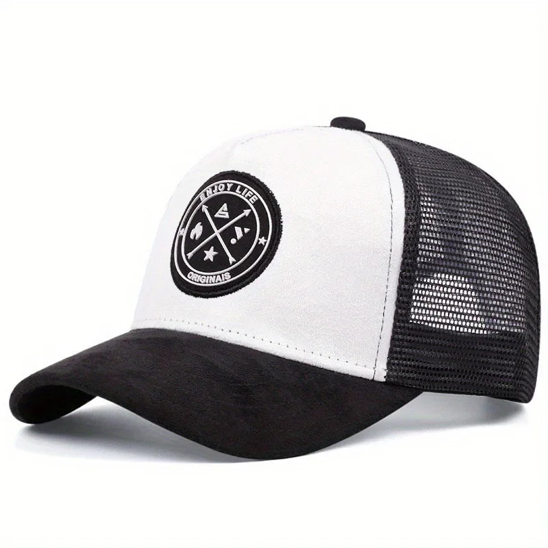 Unisex Embroidered Letter Patch Outdoor Baseball Cap