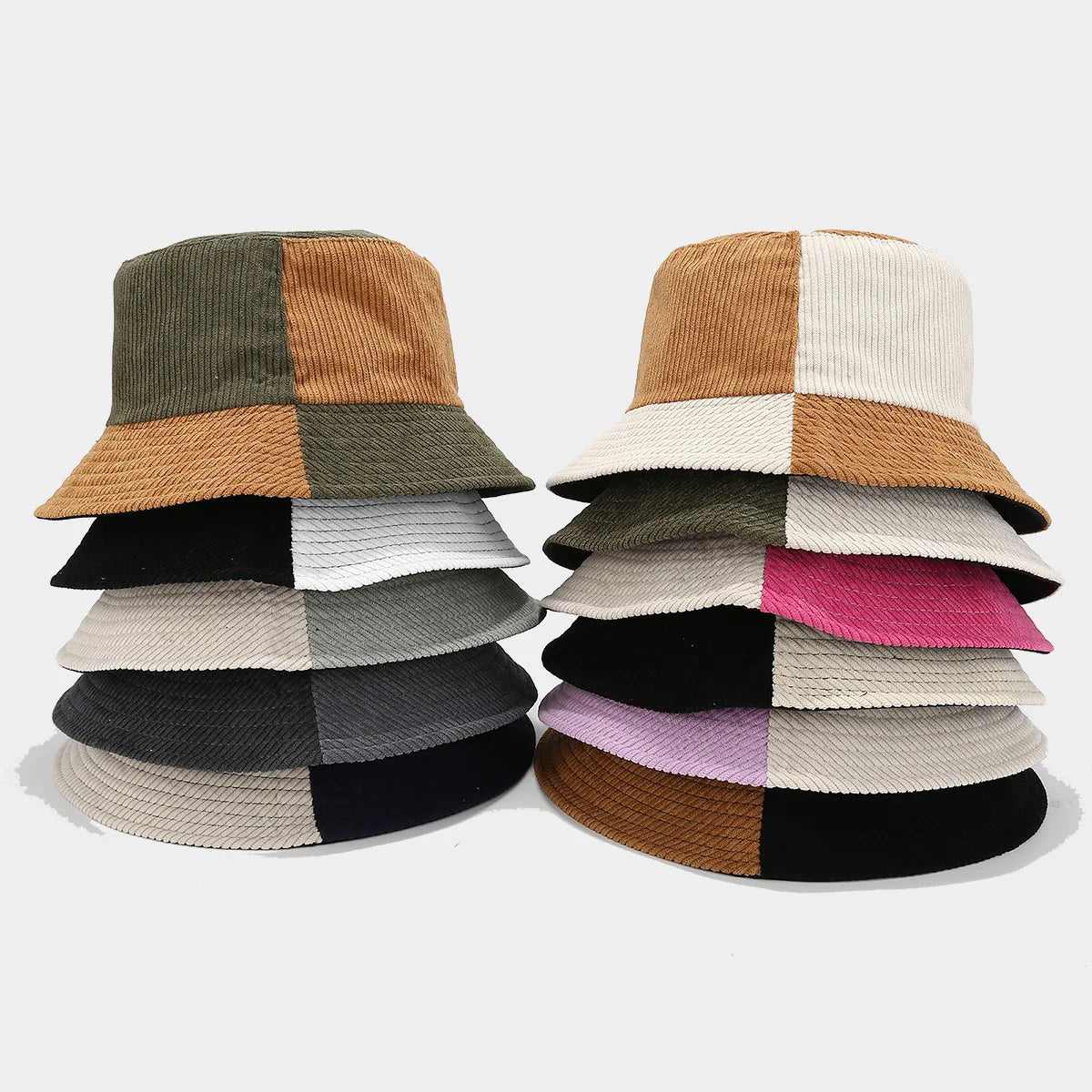 Two Tone Corduroy Bucket Hat