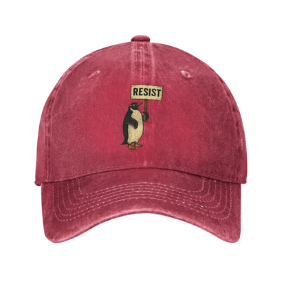 Penguins Resist Protest Adjustable Trucker Baseball Cap