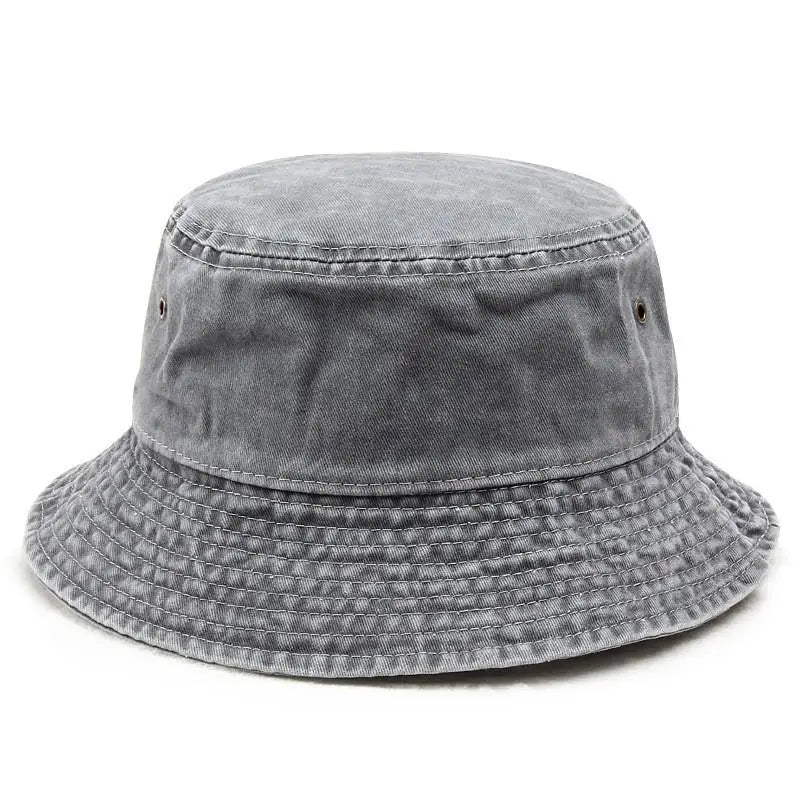 Vintage Washed Denim Foldable Bucket Hat