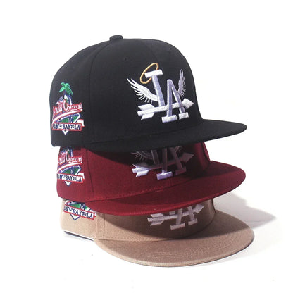 Letter Wing Coconut Tree Embroidered Baseball Cap