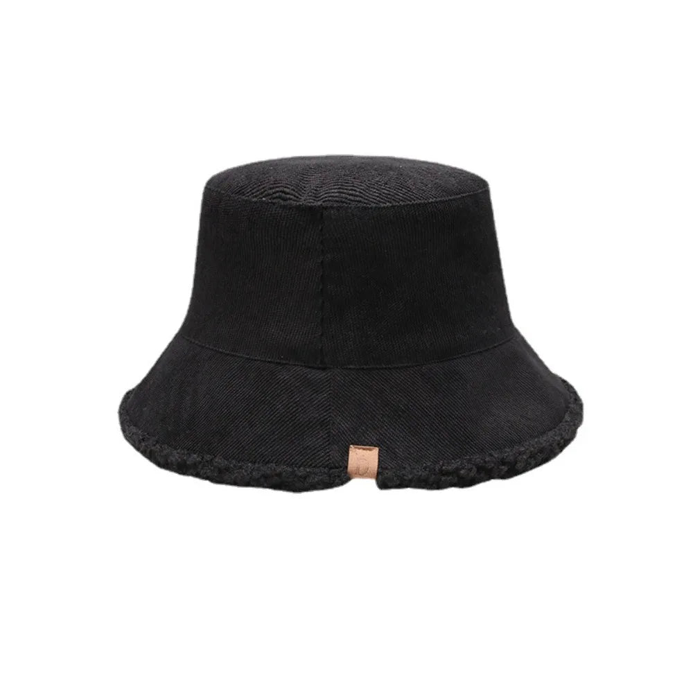 Korean Casual Lamb Wool Winter Bucket Hat