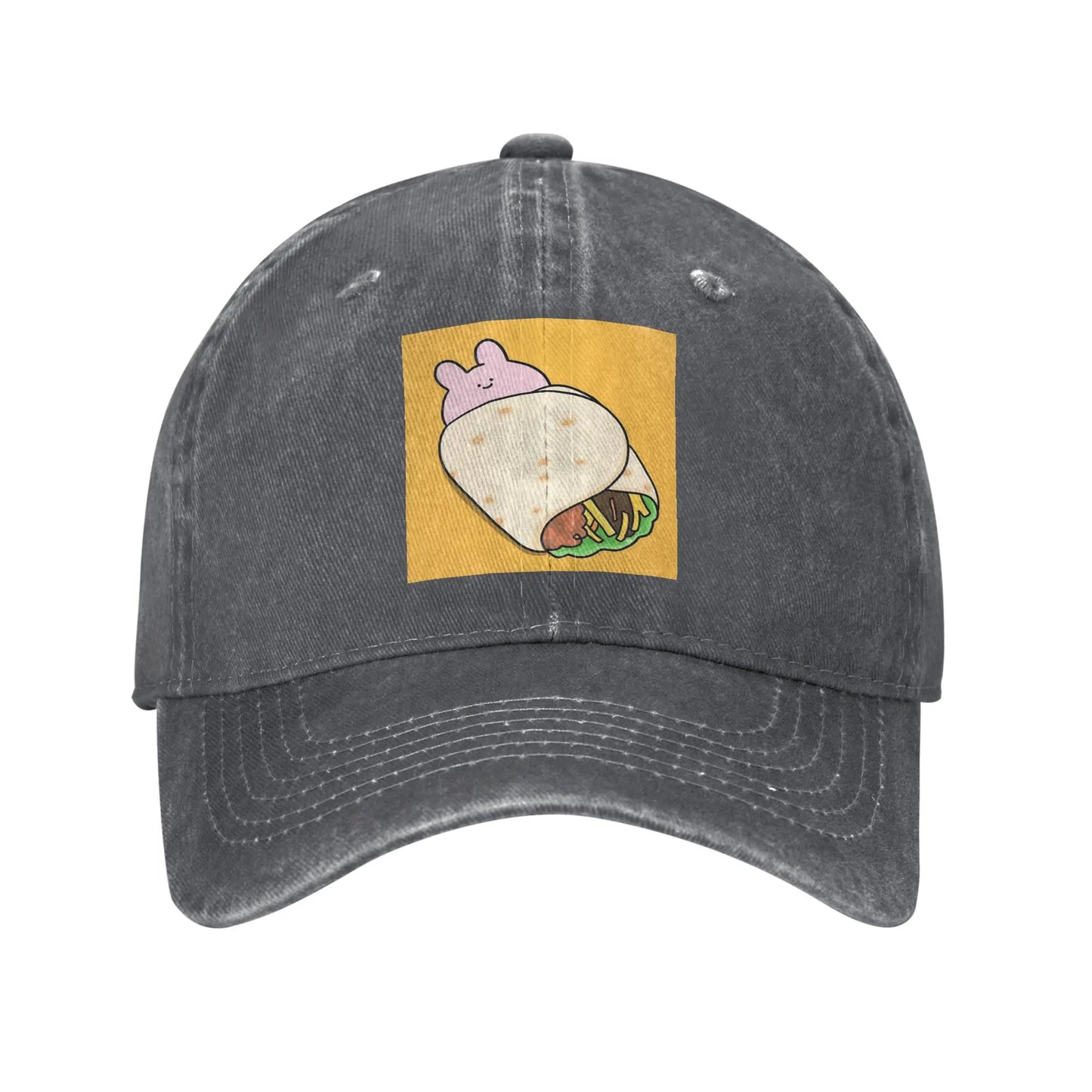Asamimichaan Cute Asamimi Washed Denim Baseball Cap