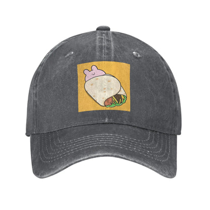 Asamimichaan Cute Asamimi Washed Denim Baseball Cap