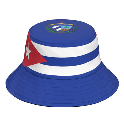 Custom Cuban Flag Print Bucket Hat