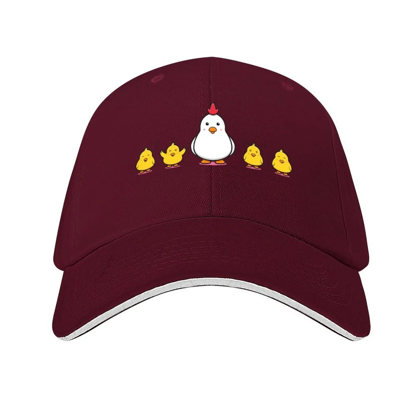 Hen and Chicks Printed Baseball Hat