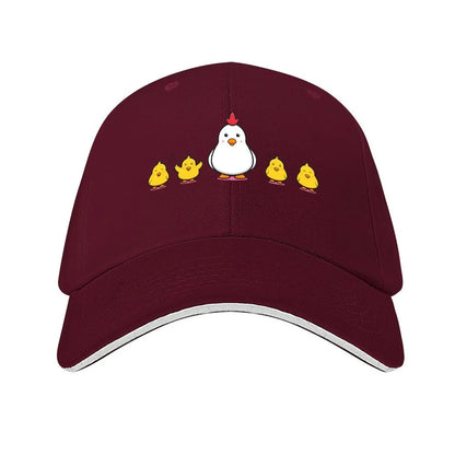 Hen and Chicks Printed Baseball Hat