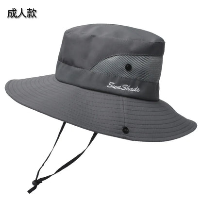 Summer Breathable Cotton Mesh Outdoor Bucket Hat