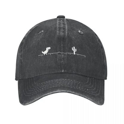 Dinosaur Graphic Distressed Baseball Cap