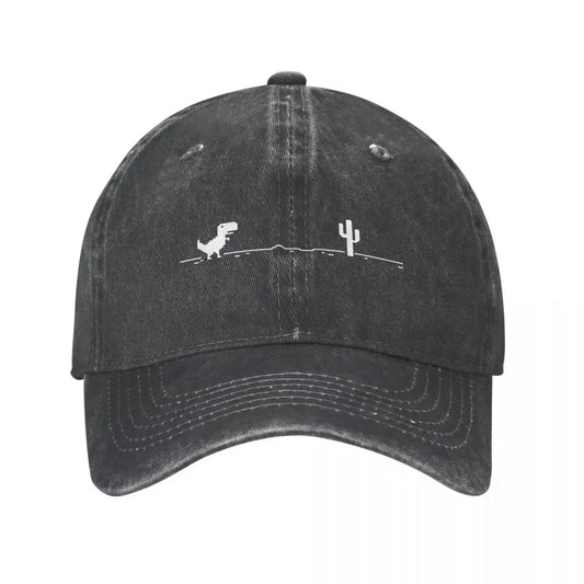 Dinosaur Graphic Distressed Baseball Cap