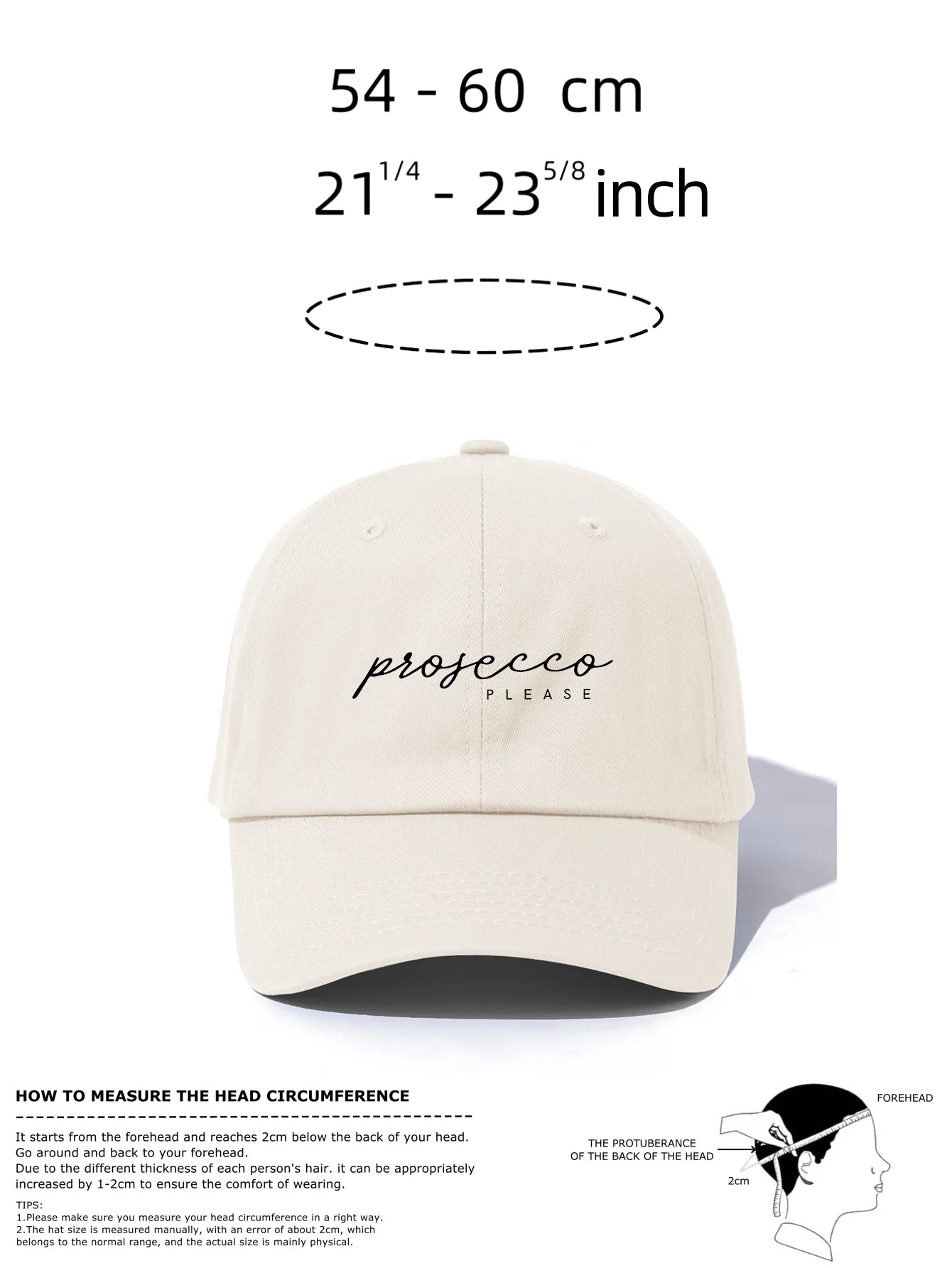 Prosecco Print Baseball Cap