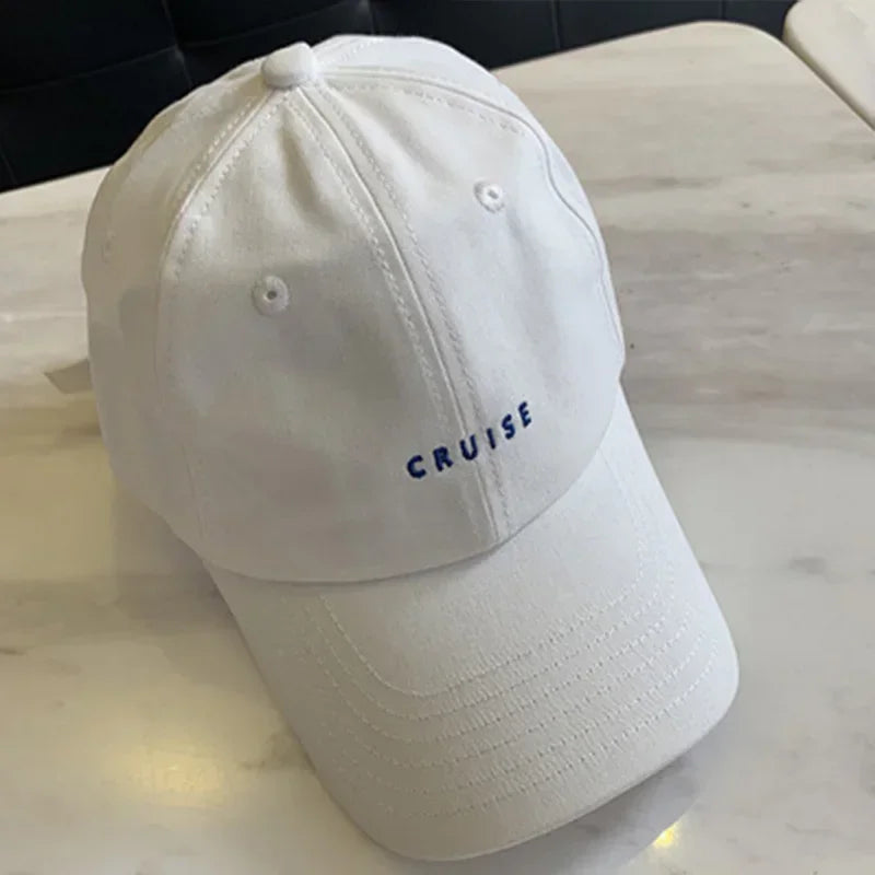 Challenge Letter Ponytail Cotton Baseball Cap