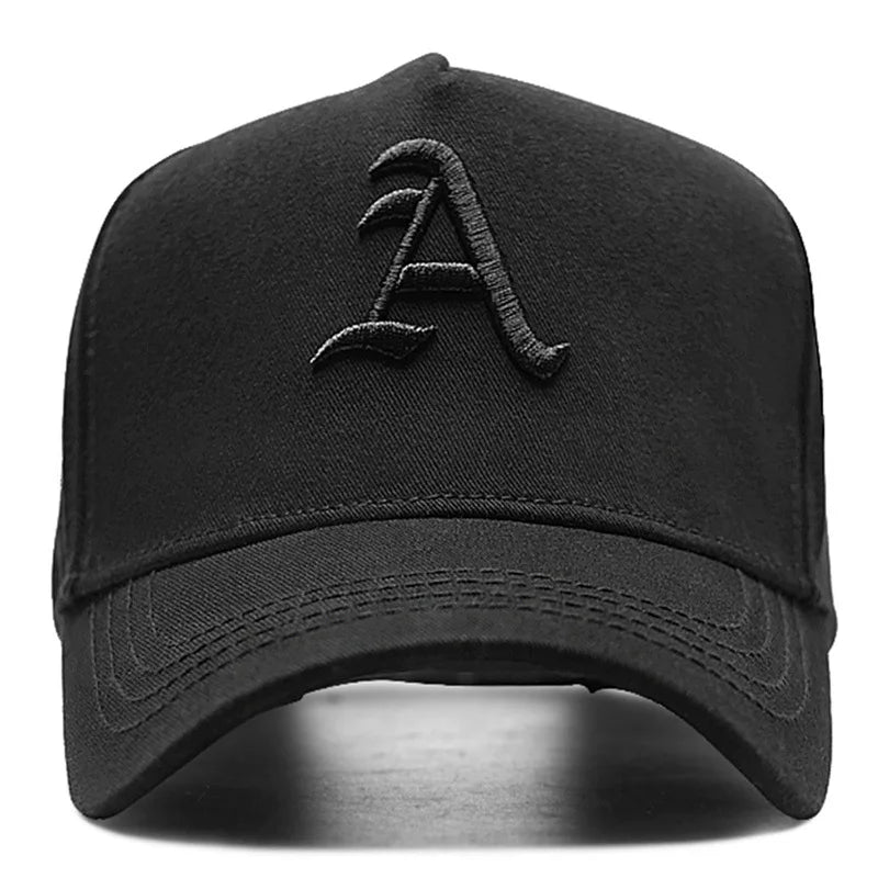 Summer Men baseball Cap Letter A Embroidery Snapback Hat