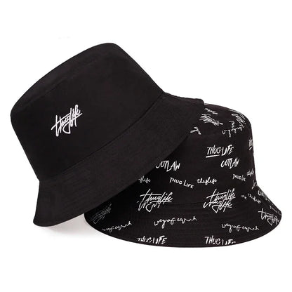 Unisex Double-Sided Thugufe Embroidered Personality Bucket Hat