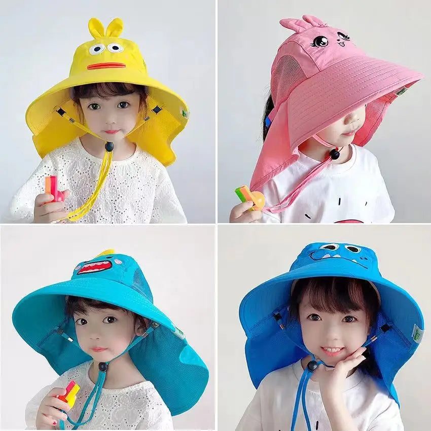Kids Large Brim UV Bucket Hat