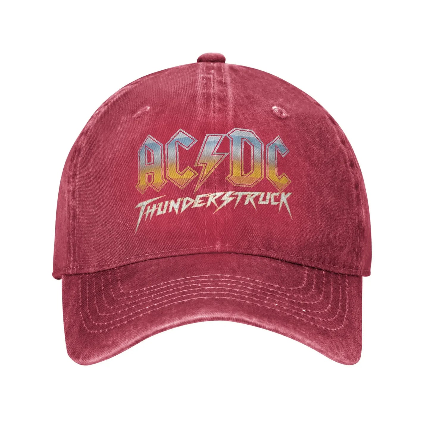 ACDC Thunderstruck Distressed Washed Unisex Baseball Cap