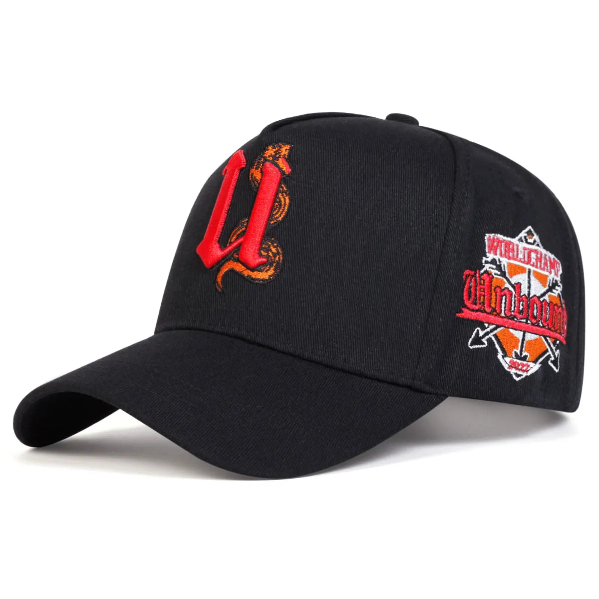 Unisex U Letter Snake Embroidery Baseball Caps