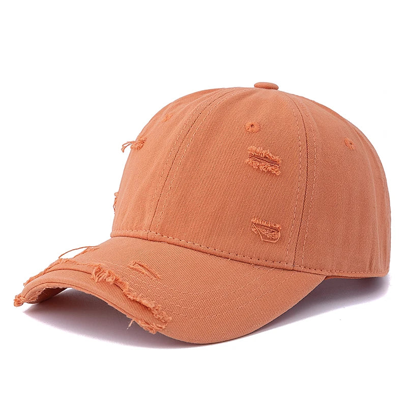 Washed Cotton Retro Distressed Baseball Cap