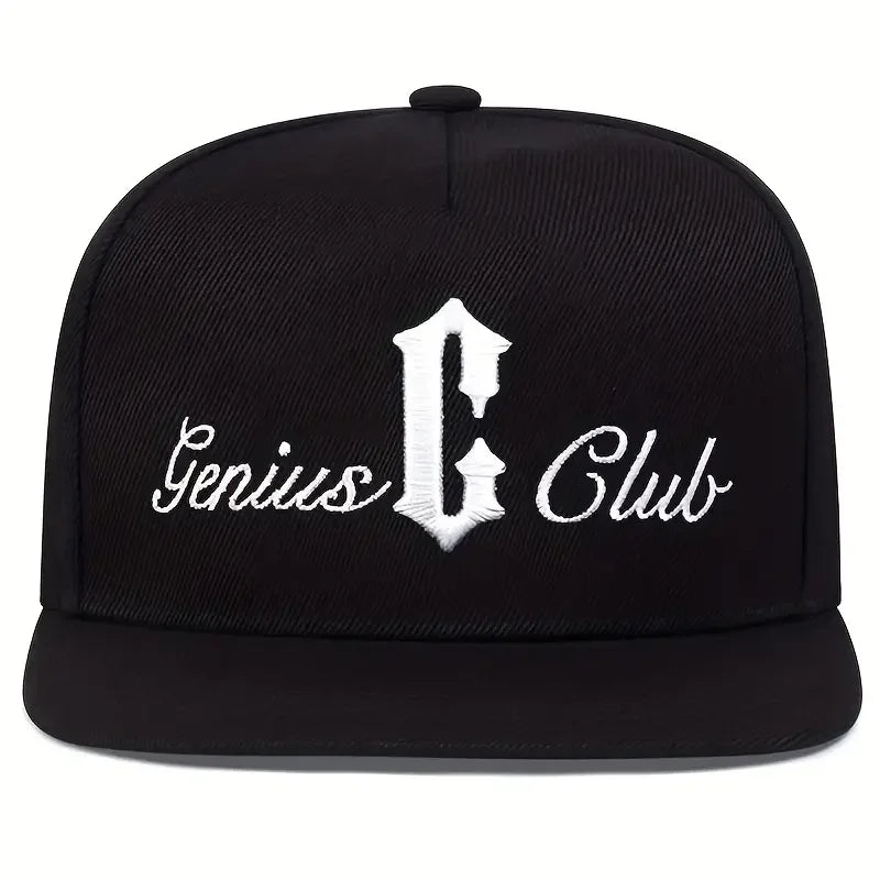 Genius Club Embroidery Flat Brim Hip Hop Cap