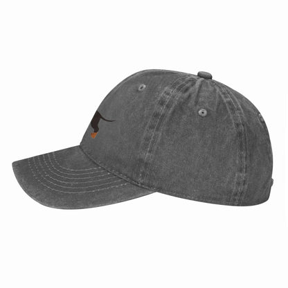 Dachshund Pattern Art Denim Adjustable Baseball Cap