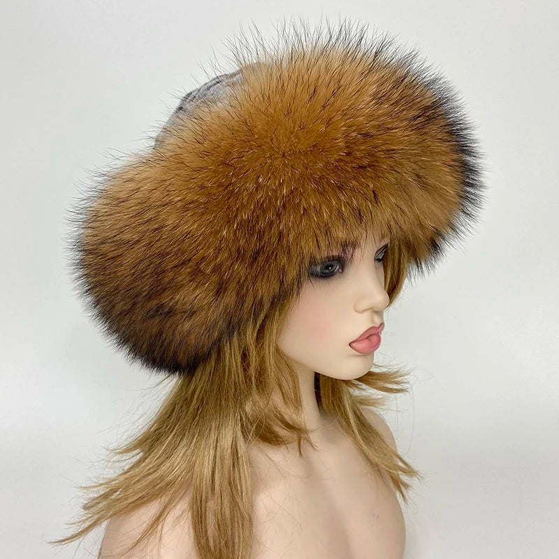 Fluffy Real Fur Winter Bucket Hat
