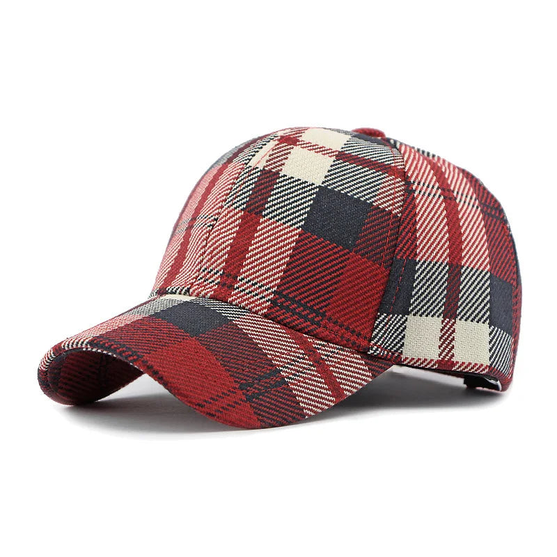 Classic Houndstooth Vintage Plaid Baseball Cap