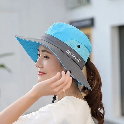 Women's Quick-Dry Foldable Wide Brim Bucket Hat