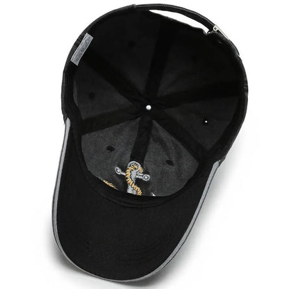 Anchor Embroidery Cool Washed Baseball Cap
