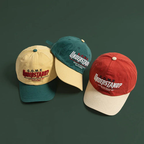 Unisex Letter Embroidery Cotton Baseball Cap