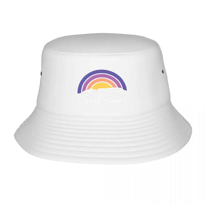 Cape Town Rainbow Mountain Retro Graphic Bucket Hat