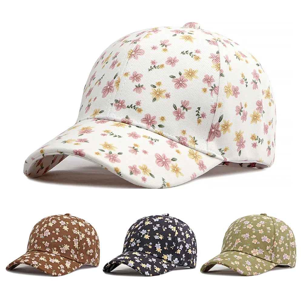 Japan Korea Fresh Flower Baseball Cap