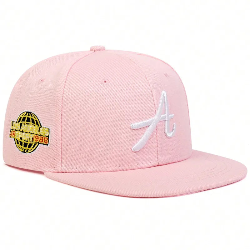 Unisex Gothic Letter Embroidery Snapback Cap