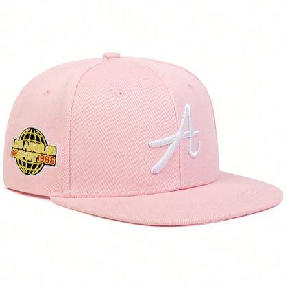 Unisex Gothic Letter Embroidery Snapback Cap