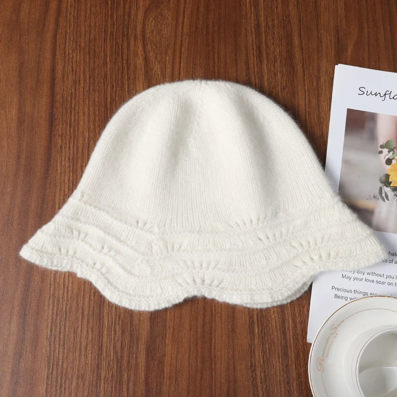 Pure Wool Knitted Fisherman Bucket Hat