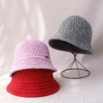 Colorblock Knitted Foldable Bucket Hat