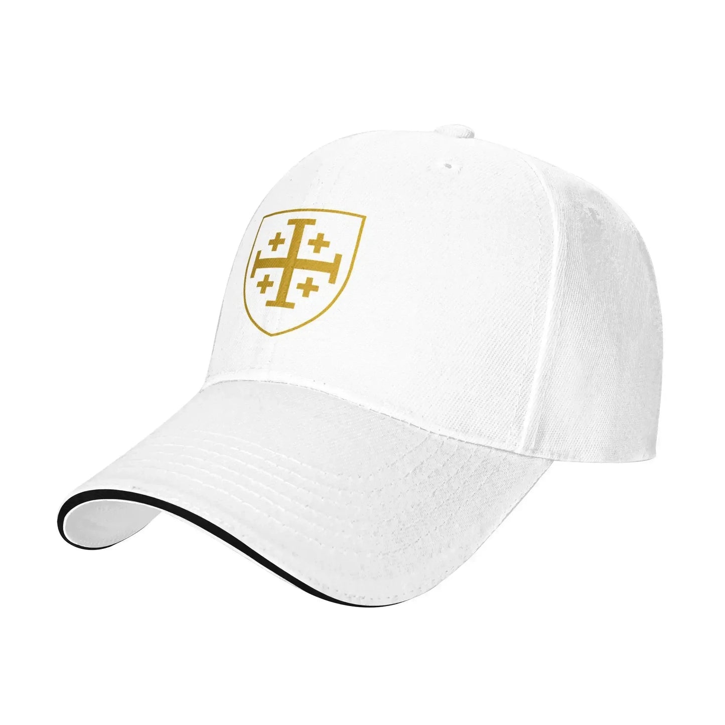 Jerusalem Cross Shield Trucker Baseball Cap