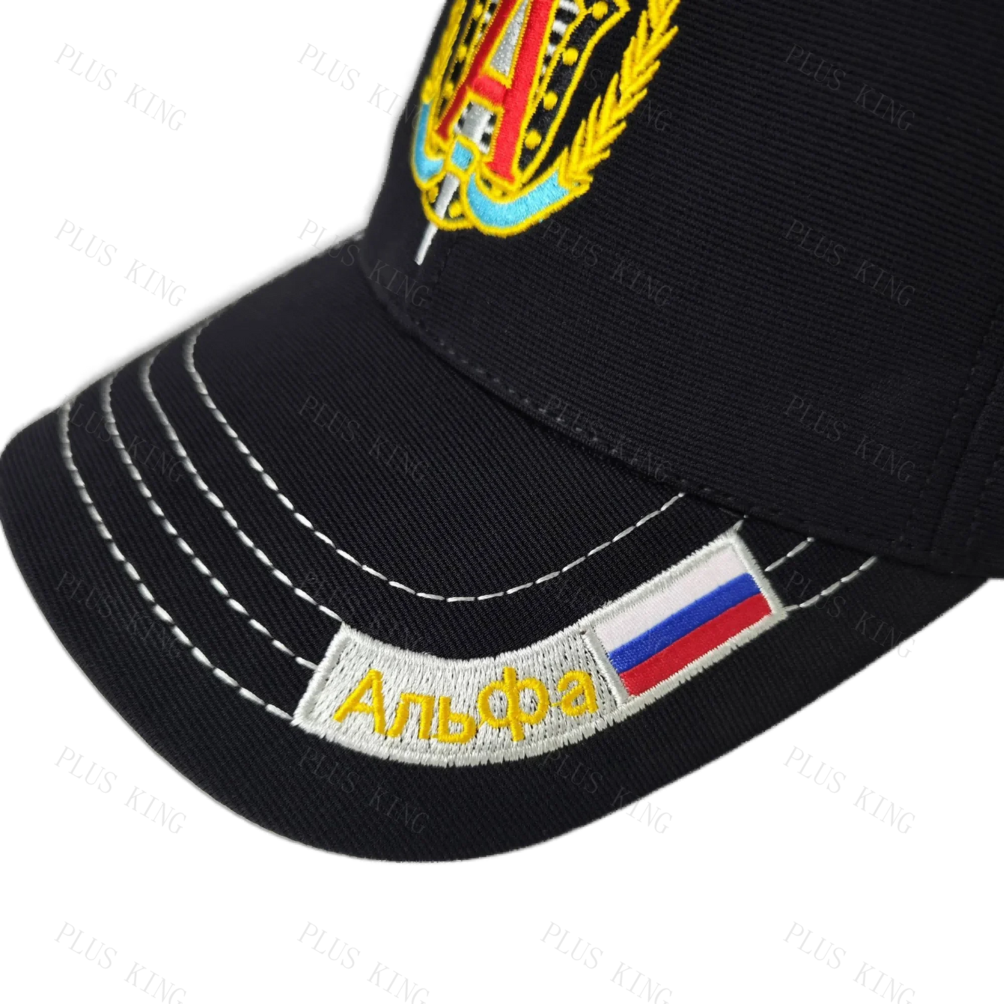 Alpha Russia Veteran Black Snapback Cap