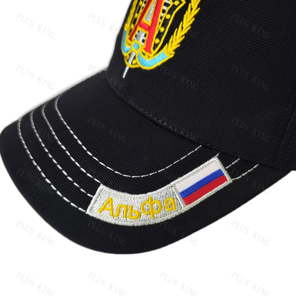 Alpha Russia Veteran Black Snapback Cap