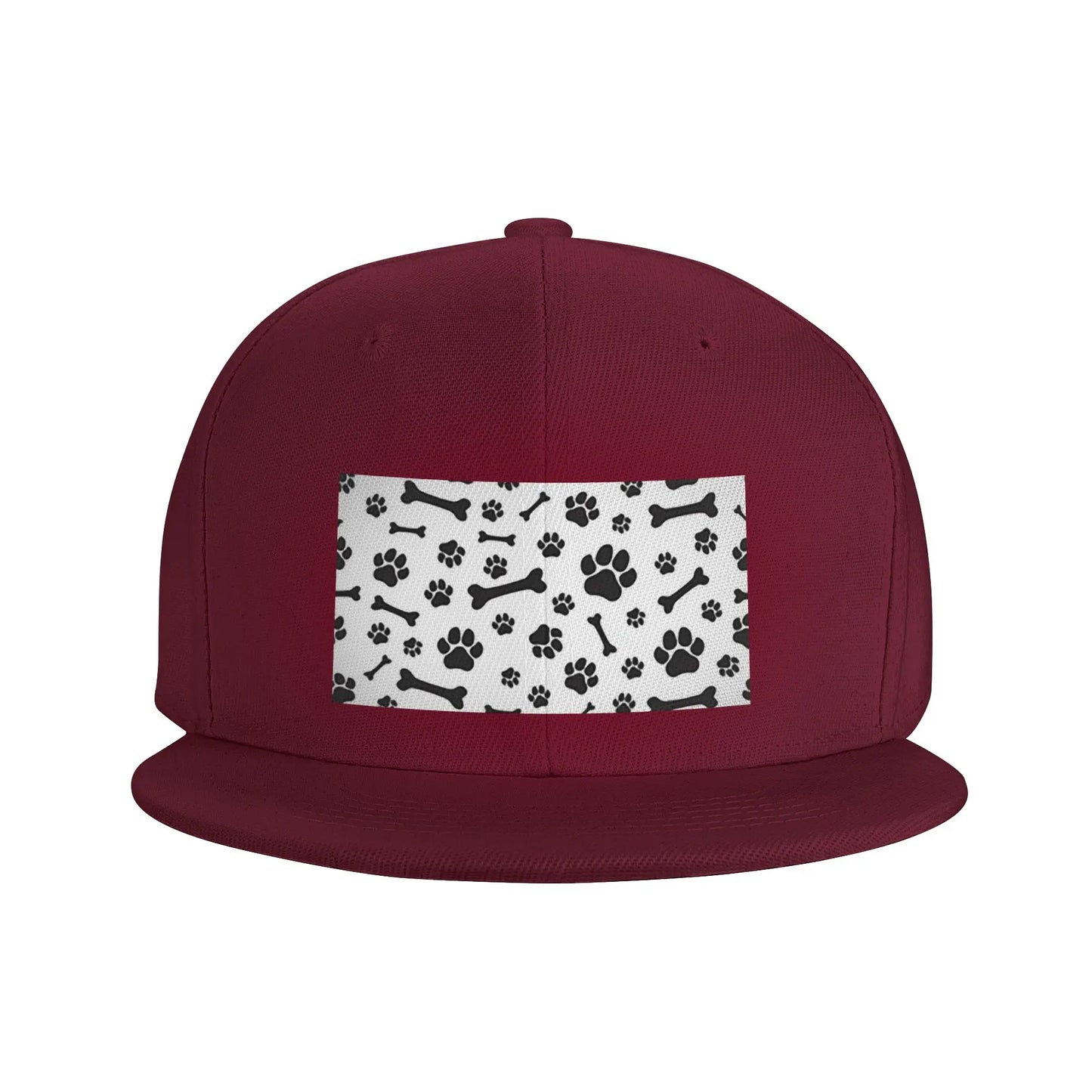 Colorful Dog Paw Print Snapback Cap