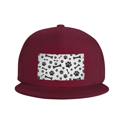 Colorful Dog Paw Print Snapback Cap