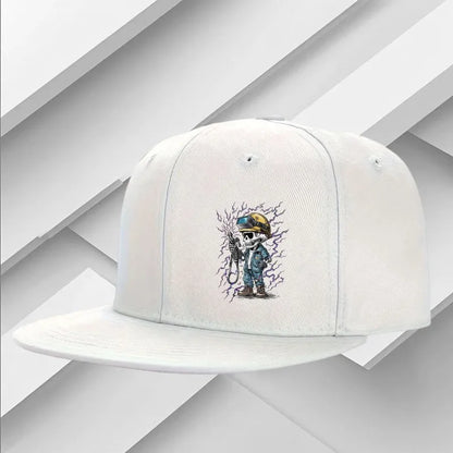 Electrician Skull Worker Street Snapback Cap